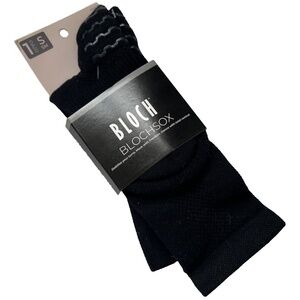 Bloch Blochsox A1000 Black Dance Socks Size S 5 1/2 - 7 Mid Calf Cotton Blend